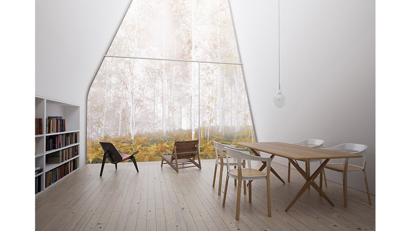 Illustration for article titled Minimalist A-Frame Cabin Is a Temple To Serenity and Relaxation